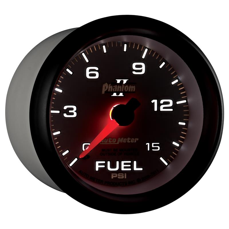 Auto Meter Phantom II Series - Fuel Pressure Gauge - Mechanical Movement - Incl Mounting Hardware 3245 7811