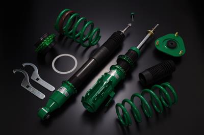 TEIN Flex Z Coilover Kit - Camber/Caster Adjustable Front Upper Mount - Rigid Rear Upper Mount - EDFC Compatible - For use with EDFC Motor Kit EDK05-12120 VSH14-C1SS3