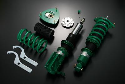 TEIN Mono Sport Coilover Kit - Camber Adjustable Front Upper Mount - Rigid Rear Upper Mount - EDFC Compatible - For use with EDFC Motor Kit EDK05-12140 - For use with Front Extension Kit EDK06-K4474 GSS64-71SS4