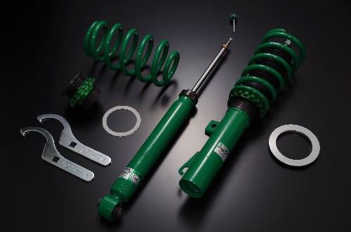 TEIN Street Advance Z Coilover Kit - Camber/Caster Adjustable Front Upper Mount - OEM Rear Upper Mount - EDFC Compatible - For use with EDFC Motor Kit EDK05-10140 - For use with Rear Extension Kit EXT1A GSQ54-9USS2