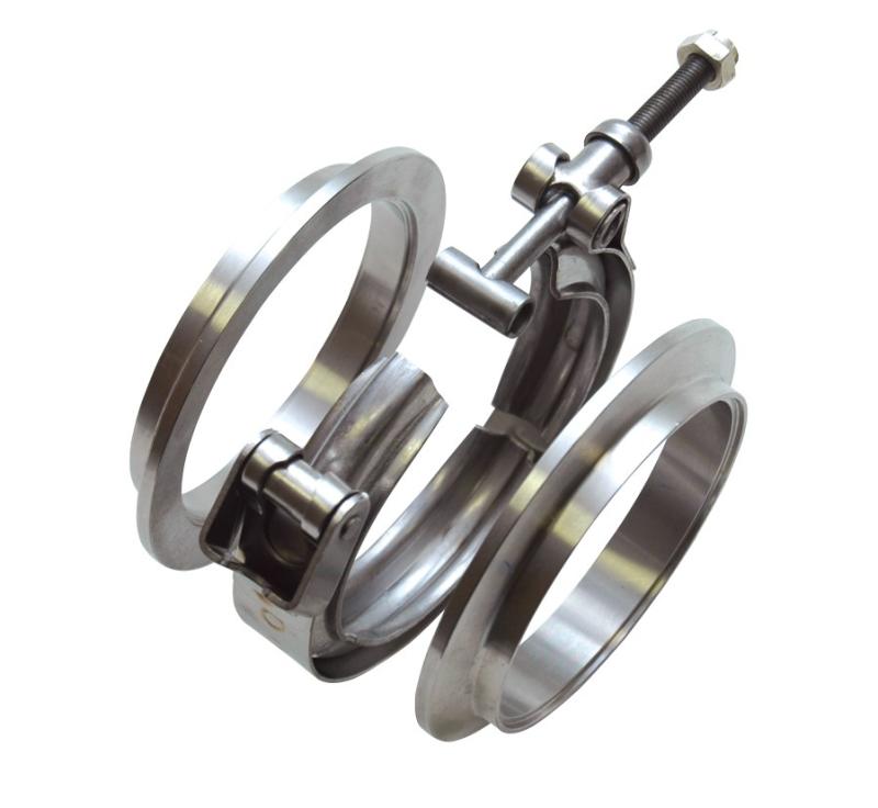 Vibrant Performance Aluminum V-Band Flange Assembly - Includes 2 Aluminum V-band flanges, 1 Stainless Steel V-Band Clamp & 1 Viton O-Ring 11490