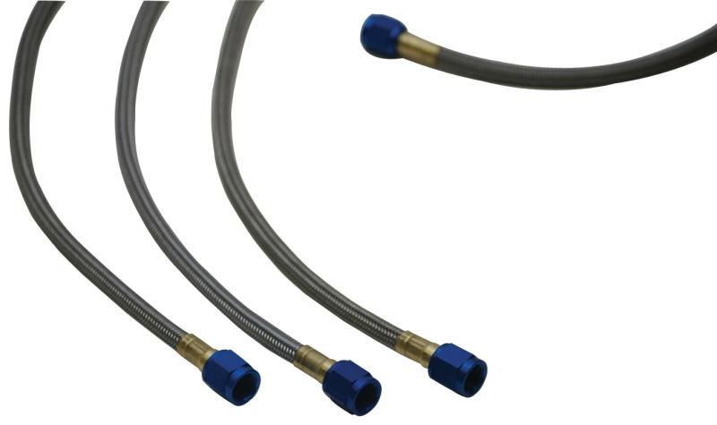 Vibrant Performance Universal Oil Feed Kit - 2ft Teflon line SS Hose w/ two -3AN Male Fittings - Preassembled 10270