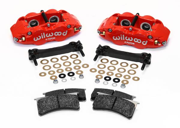 Wilwood Engineering D8-4 Front Replacement Caliper Kit - D8-4 Caliper - D8 Brake Pad - PM - ProMatrix Brake Pad Compund - Includes 220-7699 (16.00 in) Brake Lines 140-10789-R