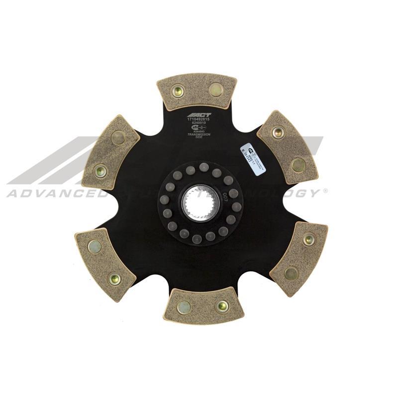 ACT 6-Puck Solid Hub Race Disc (R6) - Must be used with Pressure plate and flywheel 6240010