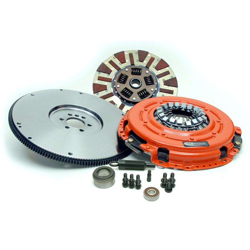 Centerforce Dual Friction Clutch Kit - Incl Pressure Plate, Disc, Flywheel, Alignment Tool, Throw Out Bearing, Pilot Bearing, Bolts DF612142