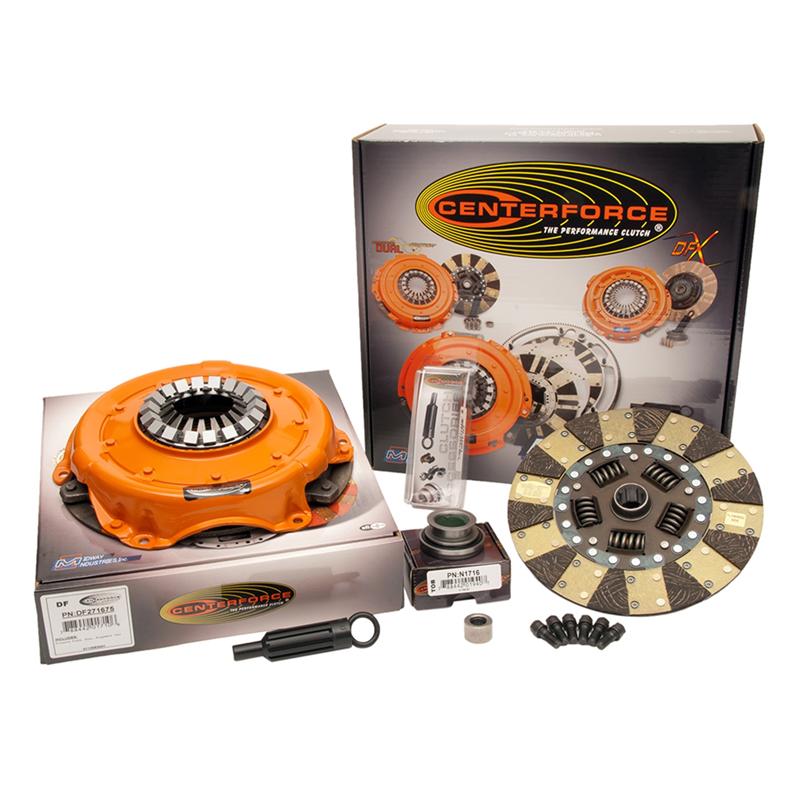 Centerforce Dual Friction Clutch Kit - Incl Pressure Plate, Disc, Throw Out Bearing, Pilot Bearing, Bolts, Alignment Tool KDF717516