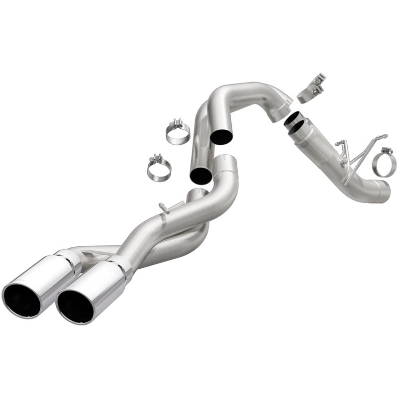 MagnaFlow Aluminized PRO DPF Series - 4in. Filter-Back Exhaust - Dual Same Side Behind Passenger Rear Tire Exit 18930