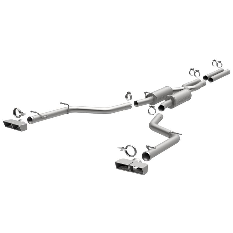 MagnaFlow Competition Series - Stainless Cat-Back Exhaust - Quad Split Rear Exit 15133