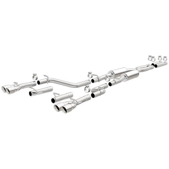 MagnaFlow Competition Series - Stainless Cat-Back Exhaust - Quad Split Rear Exit 19217