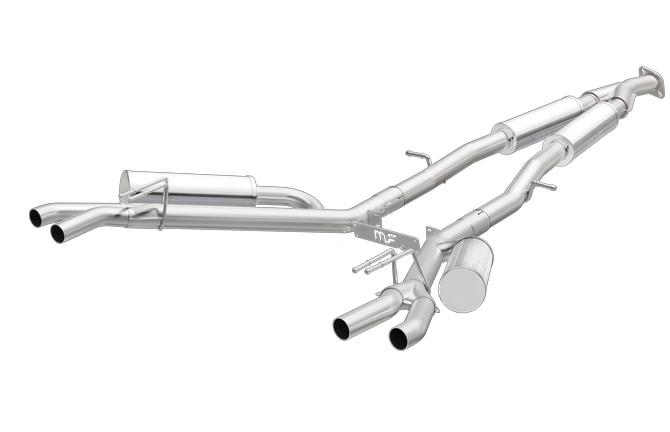 MagnaFlow Competition Series - Stainless Cat-Back Exhaust - Quad Split Rear Exit 19405