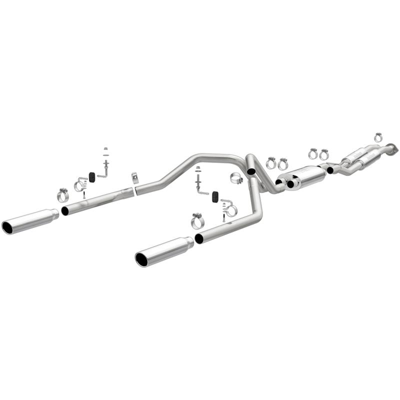 MagnaFlow MF Series - Stainless Cat-Back Exhaust - Dual Split Rear Exit 15840