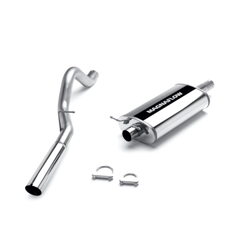 MagnaFlow MF Series - Stainless Cat-Back Exhaust - Single Straight Passenger Side Rear Exit 15621