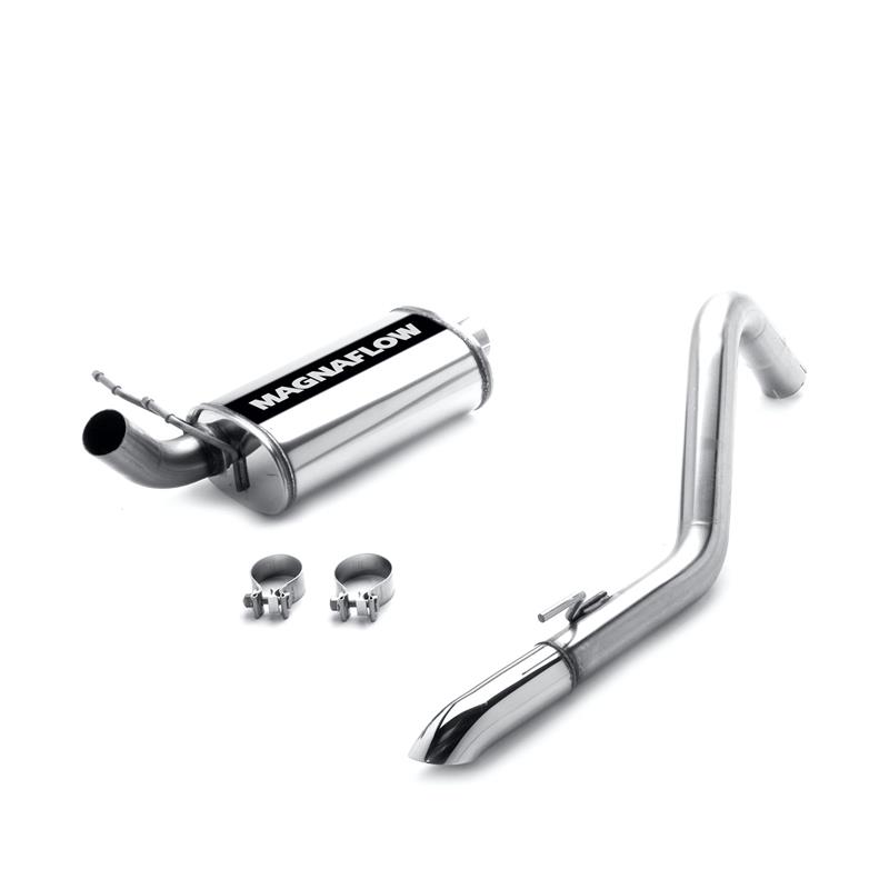 MagnaFlow MF Series - Stainless Cat-Back Exhaust - Single Straight Passenger Side Rear Exit 15853