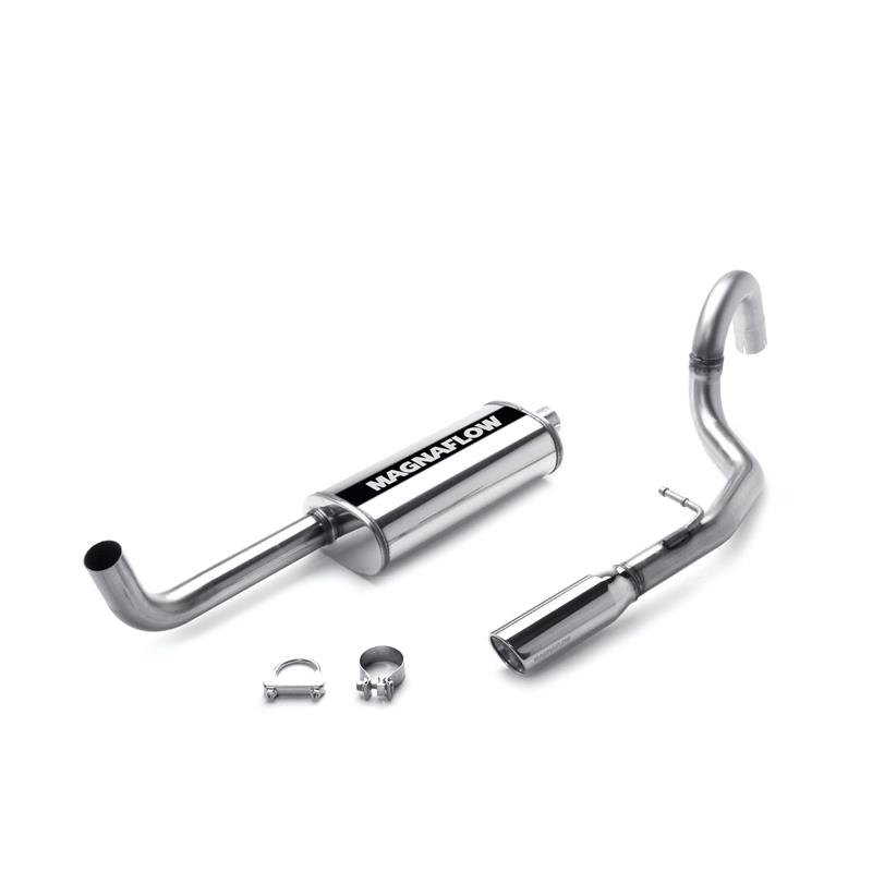 MagnaFlow MF Series - Stainless Cat-Back Exhaust - Single Straight Passenger Side Rear Exit 15858