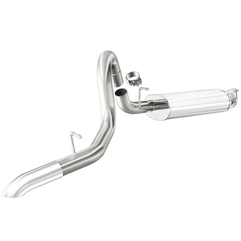 MagnaFlow MF Series - Stainless Cat-Back Exhaust - Single Straight Passenger Side Rear Exit 15855