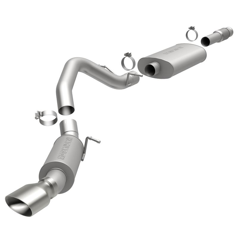 MagnaFlow MF Series - Stainless Cat-Back Exhaust - Single Straight Passenger Side Rear Exit 15626