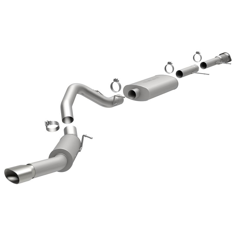 MagnaFlow MF Series - Stainless Cat-Back Exhaust - Single Straight Passenger Side Rear Exit 15129
