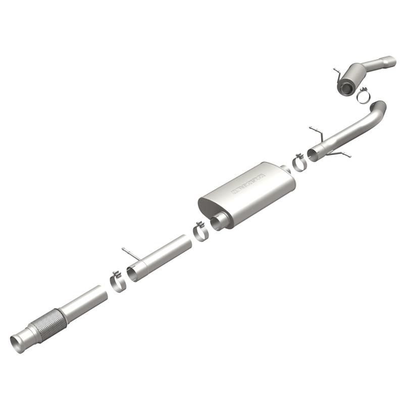 MagnaFlow MF Series - Stainless Cat-Back Exhaust - Single Straight Passenger Side Rear Exit 15627