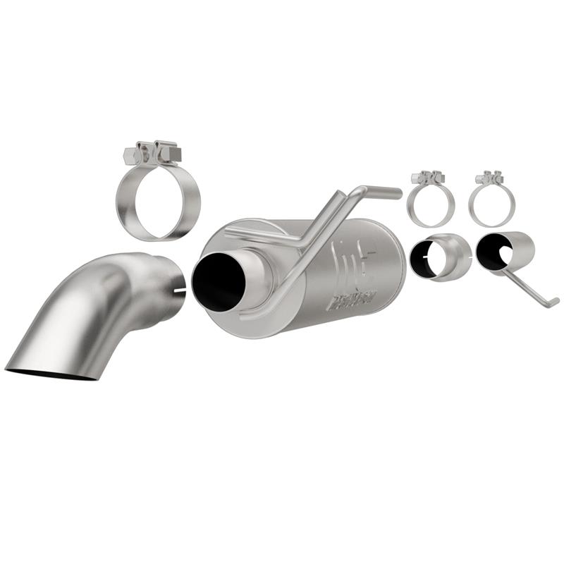 MagnaFlow Off-Road Pro Series - Stainless Cat-Back Exhaust - Turn Down In Front Of Rear Tire Exit 19083