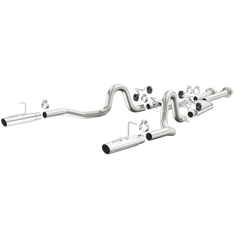 MagnaFlow Street Series - Stainless Cat-Back Exhaust - Dual Split Rear Exit 15630