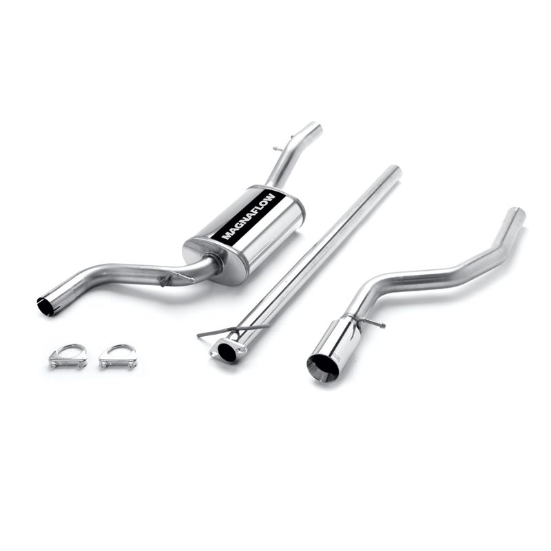 MagnaFlow Street Series - Stainless Cat-Back Exhaust - Single Straight Driver Side Rear Exit 15697