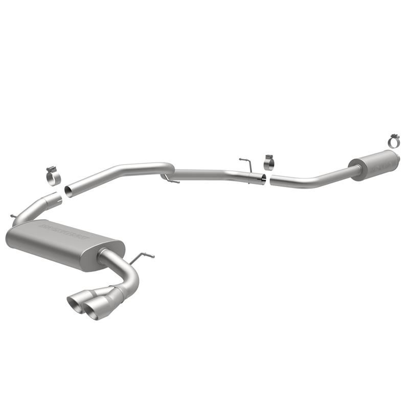 MagnaFlow Street Series - Stainless Cat-Back Exhaust - Dual Straight Passenger Side Rear Exit 15138