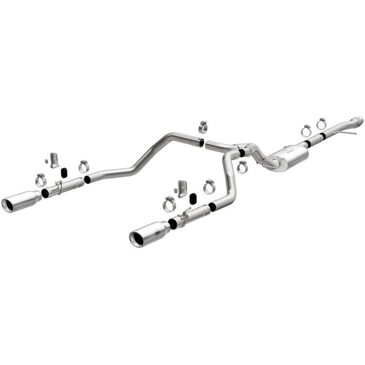 MagnaFlow Street Series - Stainless Cat-Back Exhaust - Incl Valve - Dual Split Rear Exit 19471