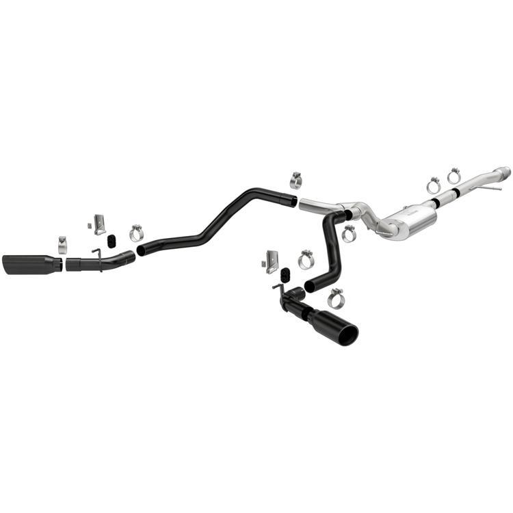 MagnaFlow Street Series - Stainless Cat-Back Exhaust - Incl Valve - Dual Split Rear Behind Rear Tires Exit 19474