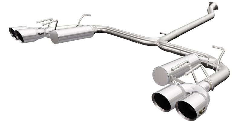 MagnaFlow Street Series - Stainless Cat-Back Exhaust - Quad Split Rear Exit 19494