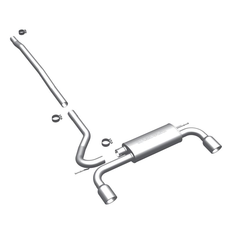 MagnaFlow Touring Series - Stainless Cat-Back Exhaust - Dual Split Rear Exit 15490