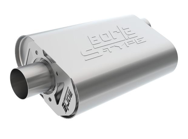 Borla CrateMuffler - Offset/Center - 2.5 in. - 12 in. x 6 in. x 10.34 in. Case Body - For Ford 5.0L Coyote Muffler - Atak Sound 400856