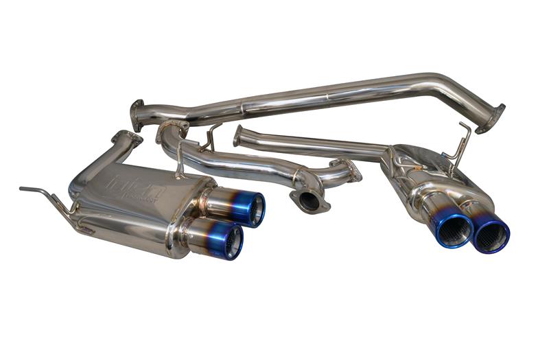 Injen Cat-Back Exhaust System - Incl. Stainless Steel Tubing/Mufflers/Quad Titanium Burnt Tips SES1206TT