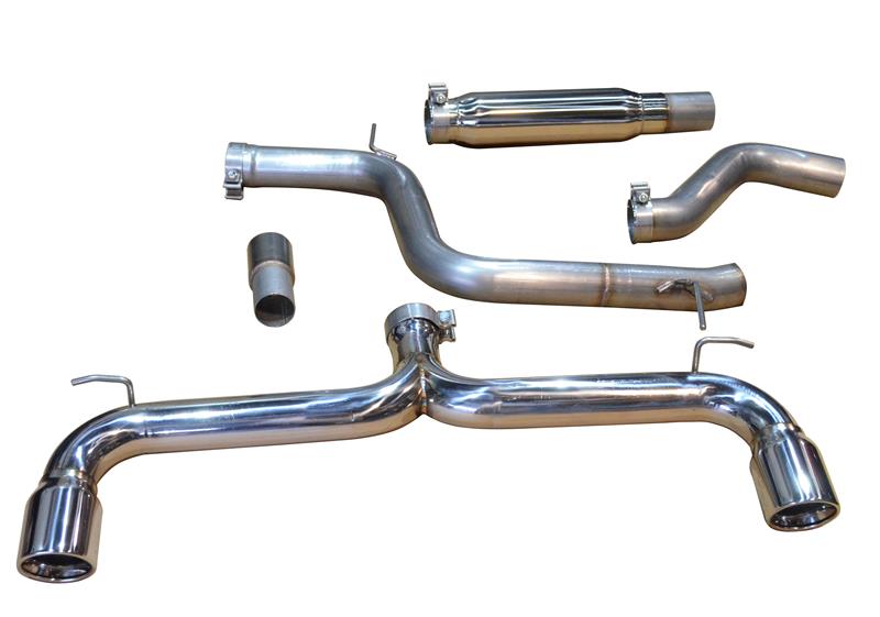 Injen Cat-Back Exhaust System - 3 in. Tubing - Stainless Steel - w/Slip-Fit Design - Tuned Y-Pipe Collector - Single Inline Muffler - Resonated 4.5 in. Stainless Steel Angled Cut Tips - Not Legal For Sale Or Use In California SES3078