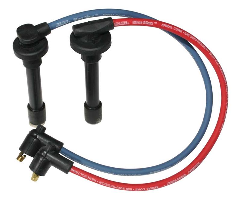 Moroso Blue Max Spiral Core Wire Set - Under Headers - 90deg Plug, HEI-Style 72416