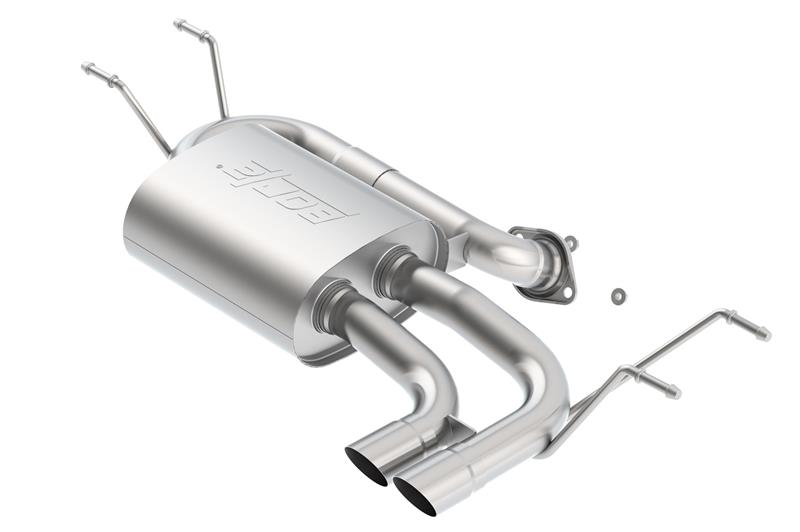 Borla S-Type Rear Section Exhaust System - 2.25 in. - Incl. Connecting Pipes/Mufflers/Hardware/2.5 in. Dual Round Angle-Cut Intercooled Tip - Dual Right Rear Exit 11919