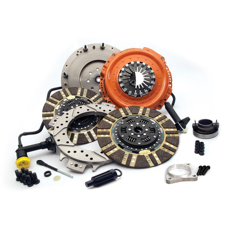 Centerforce Twin Disc Clutch/Flywheel Kit - Incl Pressure Plate, Discs, Floater, Flywhl, Bolts, Alignment Tool, Pilot Bearing, Hydraulic Slave. 4026651