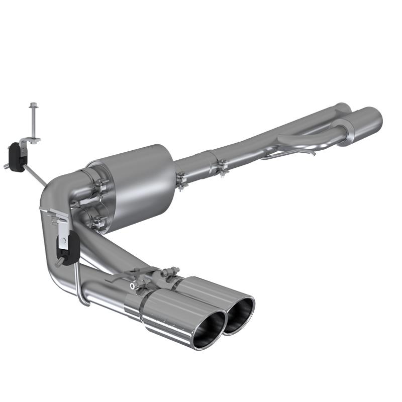 MBRP Pro Series Cat Back Exhaust - Pre-Axle Dual Side Exit - w/ Dual 4in OD Tip S5092304