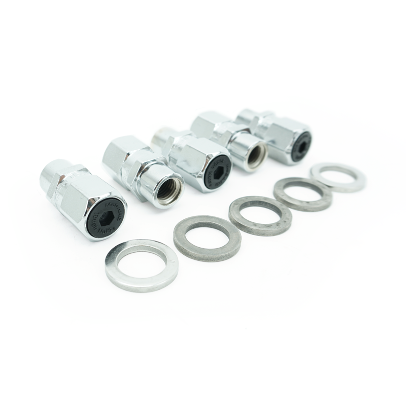 PHR McGard Lug Nuts, Shank with Washer, 12mm x 1.50 RH, Open End, Chrome Plated Steel, (Pack of 5)