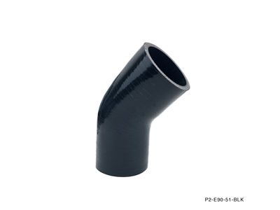 P2M 45 DEG HOSE: 2.00" ID - BLACK