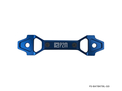 P2M ADJUSTABL BILLET ALUMINUM BATTERY BRACKET BLUE P2M ADJUSTABL BILLET ALUMINUM BATTERY BRACKET BLUE