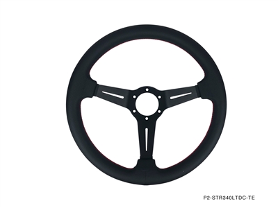 P2M COMPETITION STEERING WHEEL: 340MM DEEP CORN LEATHER