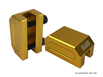 P2M FRAME RAIL JACK ADAPTERS: GOLD (2PCS SET)