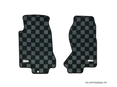 P2M MAZDA FD3S RX-7 RACE FLOOR MATS: DARK GREY
