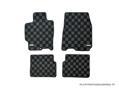 P2M MAZDA PROTEGE 2001-03 (BJ) RACE FLOOR MATS: DARK GREY