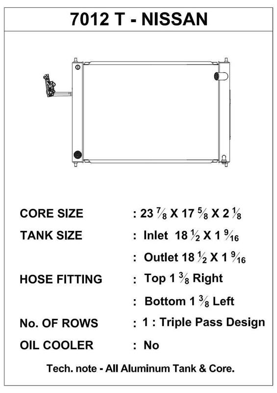 CSF Performance Radiator - 1 Row, Triple Pass Design 7012T