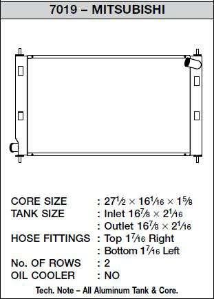 CSF Performance Radiator - 2 Row Design 7019