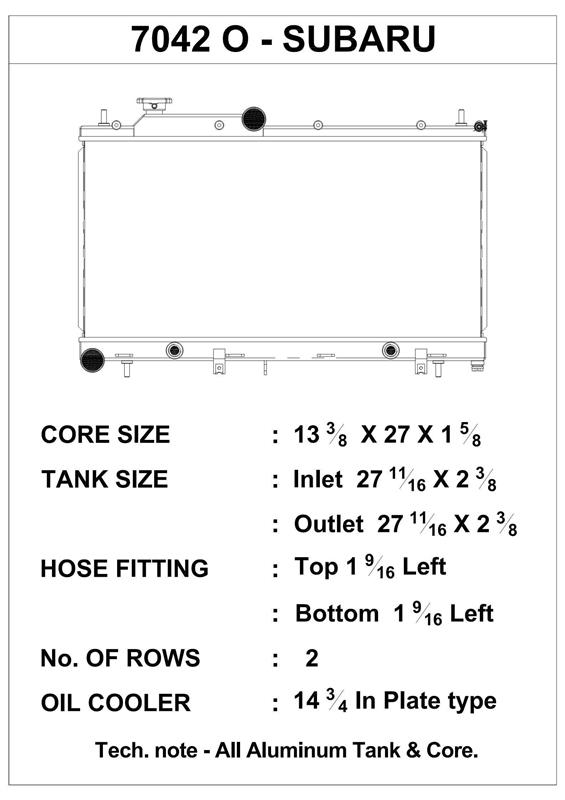 CSF Performance Radiator - Incl Greddy Thermo Sandwich Plate & (2) -10 Forged Right Angle Fittings 7042O