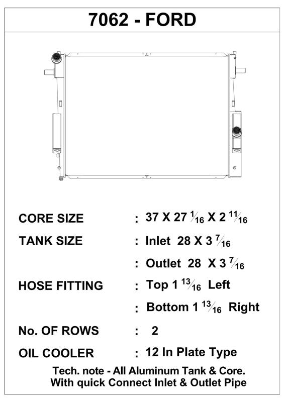 CSF Performance Radiator - 2 Row Design 7062