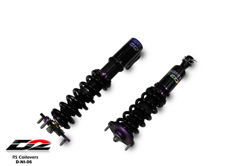 D2 Racing DRAG Series Coilovers - Front Camber Plate/Rear Top Mount D-NI-06-DG