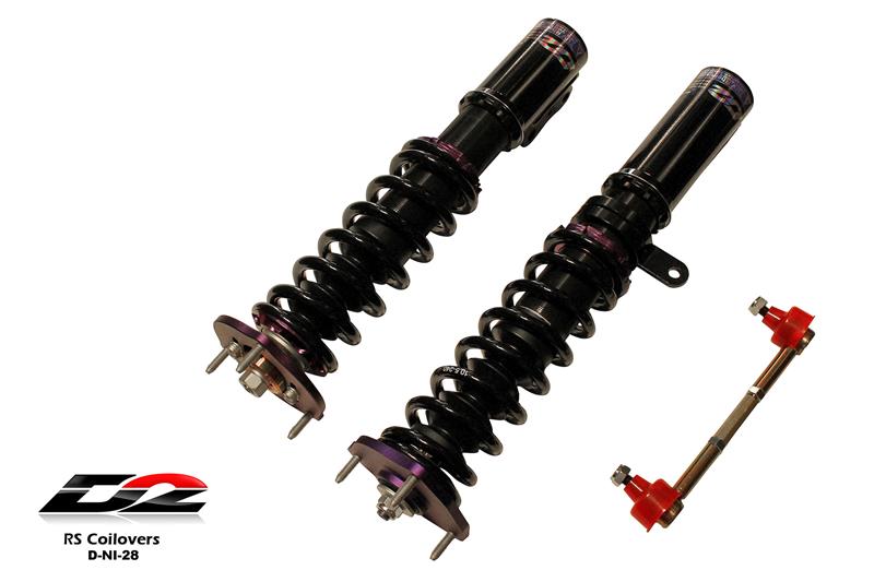 D2 Racing Rally Asphalt Series Coilovers - Front Camber Plate/Rear Top Mount D-NI-28-RA